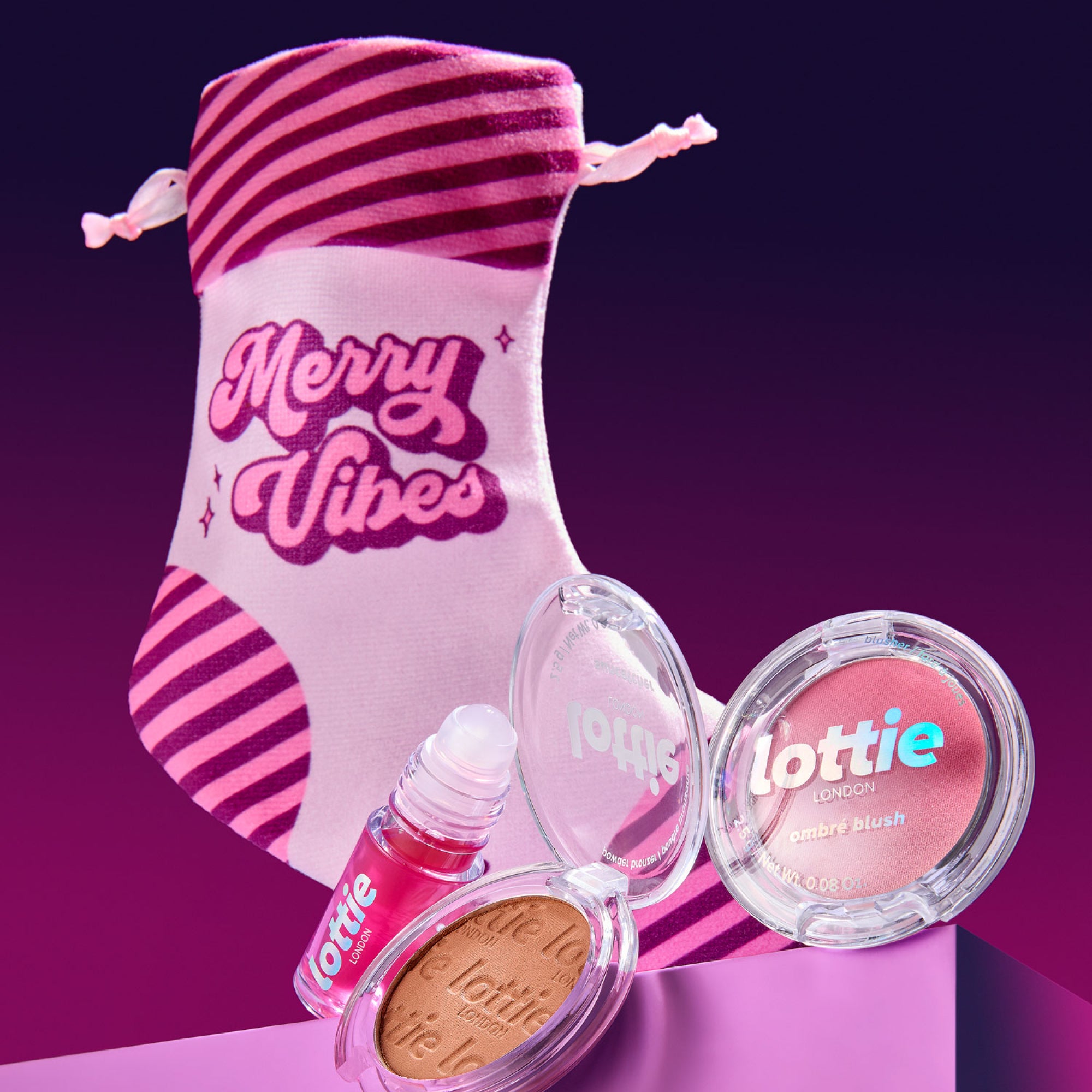 merry vibes hot chocolate stocking