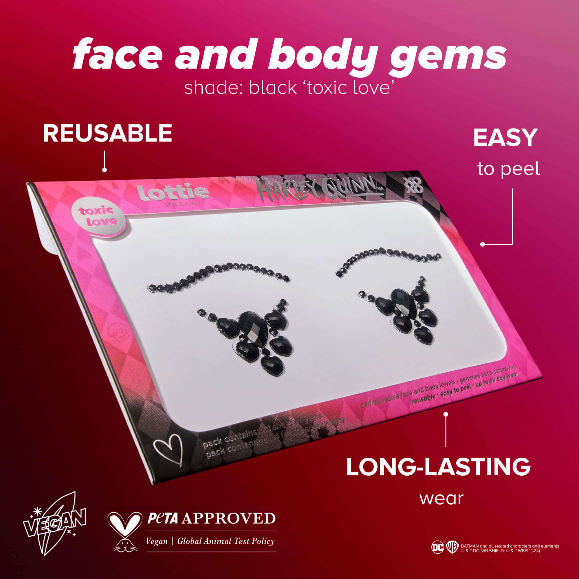 Harley Quinn Toxic Love Face & Body Gems